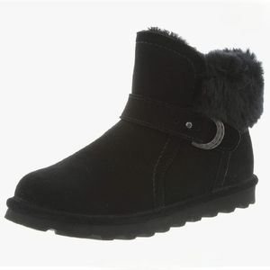 BEARPAW Women's Sheepskin Koko Black Ankle Boots